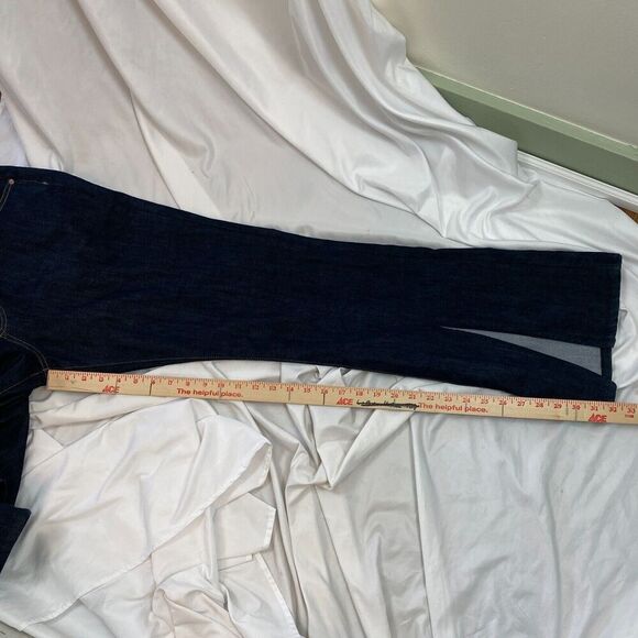 Pilcro and the Letterpress Jeans Dark Blue Denim Pants Wide Leg High Rise Sz 32 - Picture 10 of 12